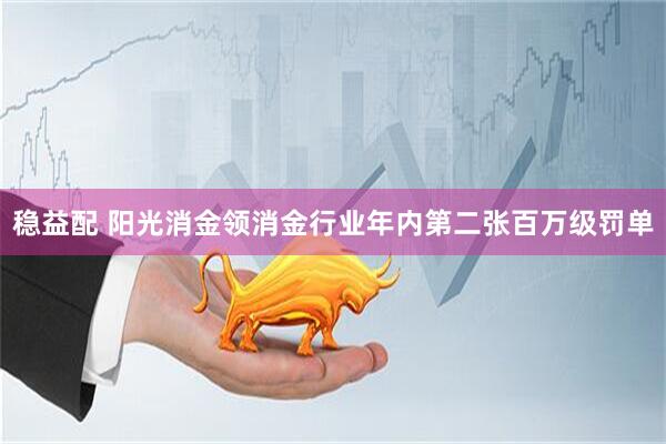 稳益配 阳光消金领消金行业年内第二张百万级罚单